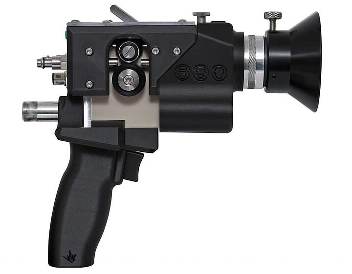 Metalizační zařízení Arc 145(19) - metalizační pistole - pohled zboku